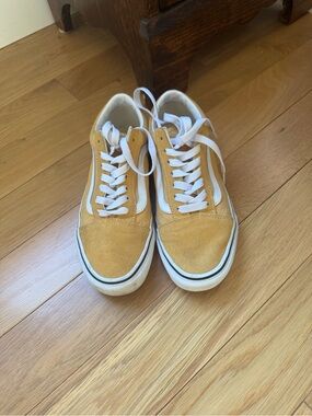Vans Low-Top Yellow Canvas Sneakers with White Details